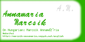 annamaria marcsik business card